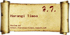 Harangi Tímea névjegykártya